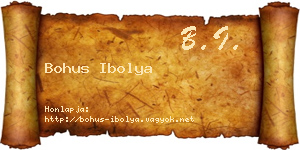 Bohus Ibolya névjegykártya