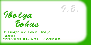 ibolya bohus business card